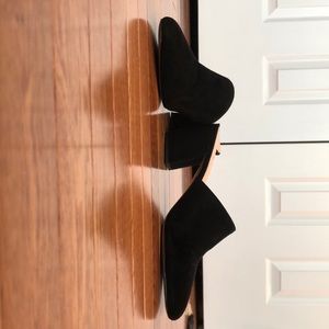 Jcrew black suede mules size 8.5